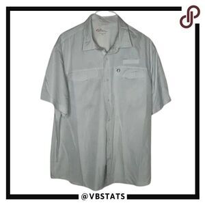 The American Outdoorsman Silver SS Fishing Shirt in Size XXL